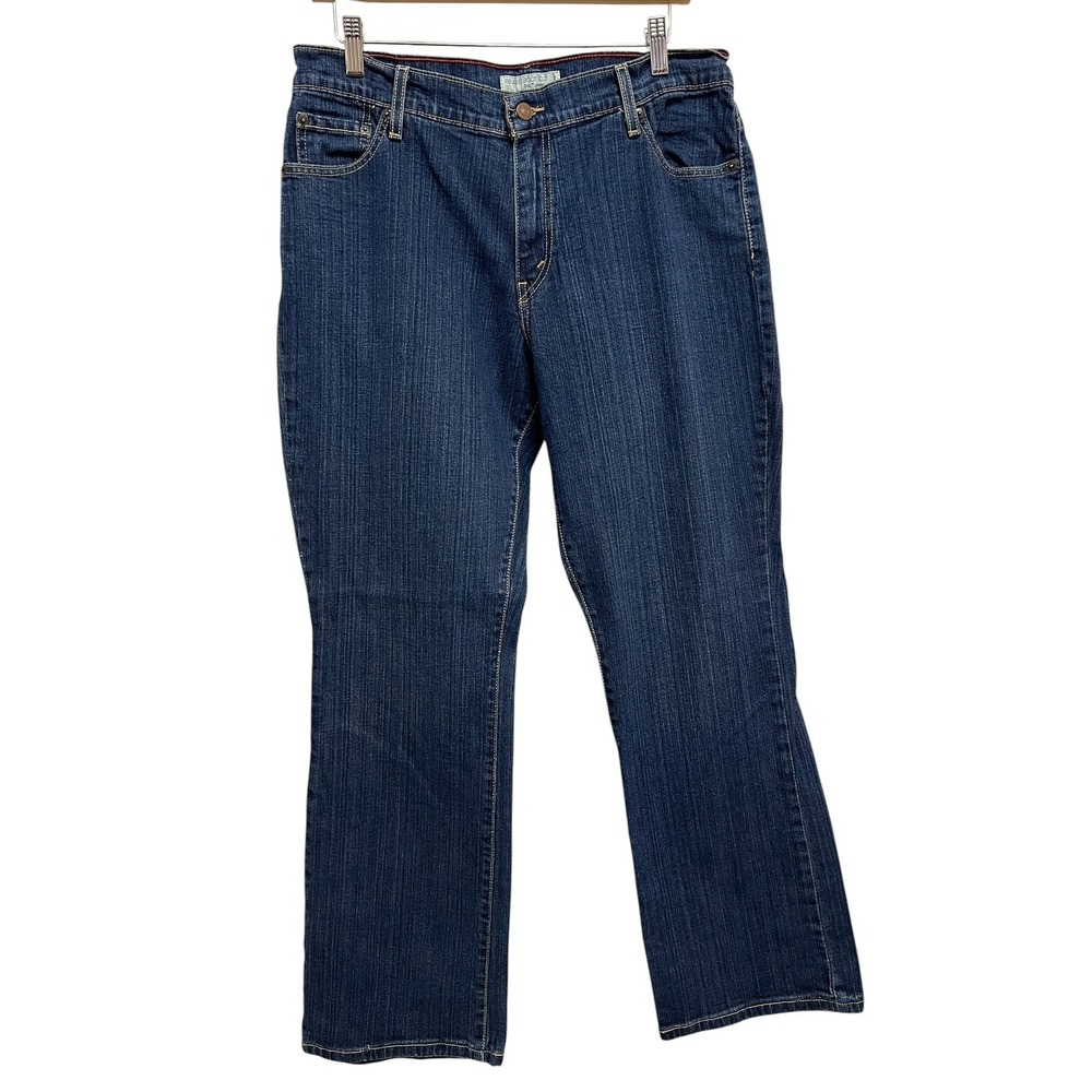 Levi's 550 Relaxed Boot Cut Jeans Womens 14 Medium Blue Denim Stretch 5-Pocket